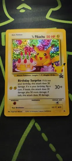 Birthday Pikachu 24/53 - NM - Celebrations - Pokemon TCG - Image 2