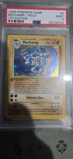 Pokemon TCG Machamp Base Set 8/102 Holo 1st Edition Holo Rare - Image 1