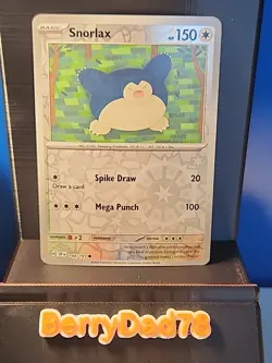 Snorlax 144/191 Sv08: Surging Sparks Reverse Holo Pokemon TCG NM - Image 1