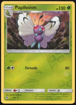 Carte Pokemon Papilusion 3/68 Reverse Destinees Occultes Francais - Image 1
