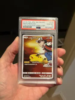 Pokemon Red's Pikachu SM-P 270 Promo - JPN Karte - Pokemon Center 20th PSA 10 - Image 3