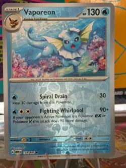 Pokemon TCG - Vaporeon SV: Scarlet & Violet 151 134/165 NM - REVERSE HOLO - Image 1