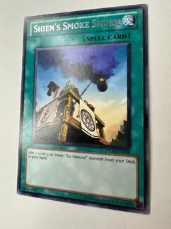 YUGIOH Shien's Smoke Signal Rare UNL Edition STOR-EN048 - Image 1