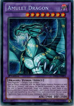 Yugioh Amulet Dragon DRLG-EN003 1st Edition Secret Rare NM - Image 1
