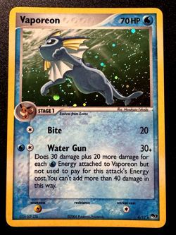 Vaporeon 6/17 POP Series 3 Promo Pokemon Card Holo Foil Rare Swirl LP - Image 1