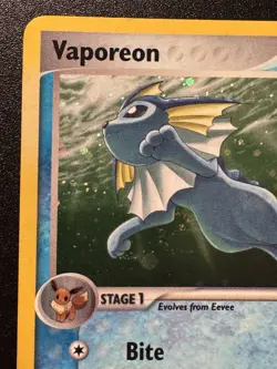 Vaporeon 6/17 POP Series 3 Promo Pokemon Card Holo Foil Rare Swirl LP - Image 3