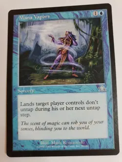 MTG Magic The Gathering Card Mana Vapors Sorcery Blue Prophecy 2000 - Image 1