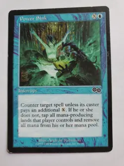 MTG Magic The Gathering Card Power Sink Interrupt Blue Urza's Saga - Image 1