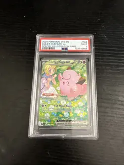 Pokemon TCG Lillie's Clefairy EX Card 184/159 Journey Together, PSA 9 - Image 1