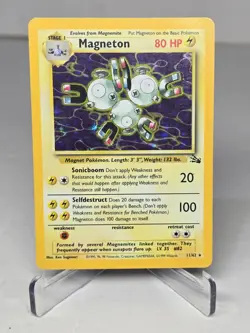 Magneton 11/62 Holo Fossil Set Pokemon Card WOTC - Image 1