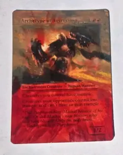 MTG Archetype of Aggression - Born of the Gods ALTERED - Image 1