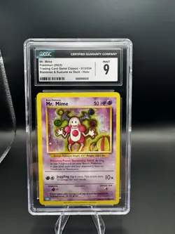 2023 Pokemon Mr. Mime 013/034 CGC 9 MINT -Blastoise & Suicine EX Deck - Holo - Image 1