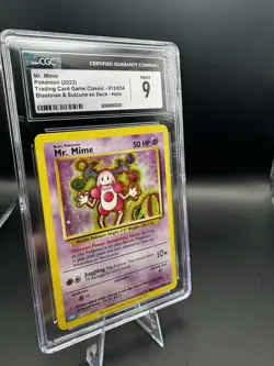 2023 Pokemon Mr. Mime 013/034 CGC 9 MINT -Blastoise & Suicine EX Deck - Holo - Image 2