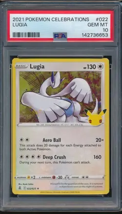 2021 Pokemon Celebrations 022 Lugia PSA 10 Gem Mint - 142736653 - Image 1