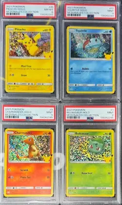 SEQUENTIAL PSA 8-9 PIKACHU SQUIRTLE CHARMANDER BULBASAUR MCDONALD'S POKEMON BM - Image 1