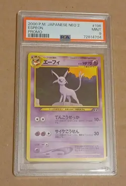 2000 POKEMON JPN NEO 2 PROMO #196 ESPEON PSA 9 MINT! - Image 4