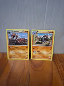Tyrantrum 62/111 + Tyrunt 61/111 Pokemon XY Furious Fists Pokemon TCG Lp - Image 1