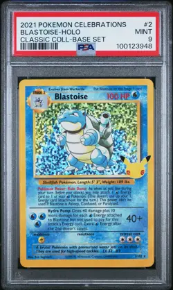 2021 Pokemon Celebrations Blastoise Holo Classic Collection - Base Set #2 PSA 10 - Image 1