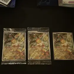 Pokemon TCG Holo Lot of 3 Cards English Nintendo, 2 still sealed - Image 1