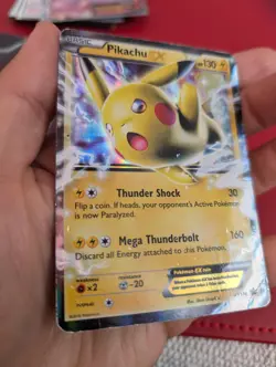 Pikachu EX XY174 Promo Holo Pokemon Card Great Condition - Image 4