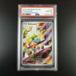 PSA 10 Bulbasaur 143/142 Pokemon Stellar Crown IR Full Art Holo Card - Image 1