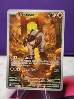 Terrakion White Flare 135/086 Illustration Rare Pokemon Card NM/Mint Condition - Image 1