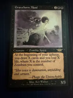 MTG Magic the Gathering Graveborn Muse Legions Rare LP - Image 1