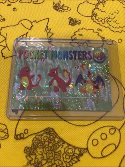 Pokemon HOLO Vintage Pocket Monsters Prism Sticker 1998 Rare Nintendo Charizard - Image 1