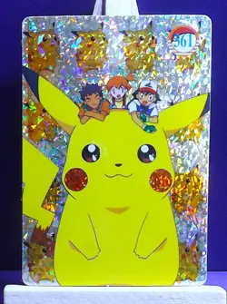 POKEMON POCKET MONSTERS VENDING PRISM STICKER 361 GIANT PIKACHU MISTY ASH - Image 1