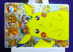 POKEMON POCKET MONSTERS VENDING PRISM STICKER 361 GIANT PIKACHU MISTY ASH - Image 2