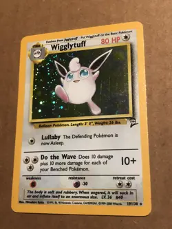 Pokemon TCG Wigglytuff Base Set 2 19/130 Holo Unlimited Holo Rare NM/Mint - Image 1