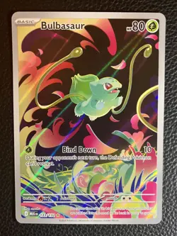 Pokemon TCG Mega Evolution Bulbasaur 133/132 Illustration Rare Full Art - Image 1