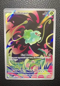 Pokemon TCG Mega Evolution Bulbasaur 133/132 Illustration Rare Full Art - Image 3