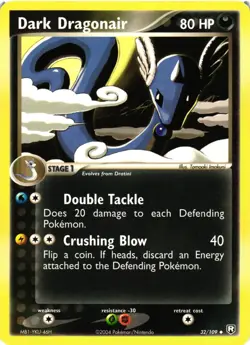 Pokemon TCG Dark Dragonair Uncommon Team Rocket Returns 32/109 LP - Image 1