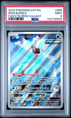 2023 POKEMON SVP EN-SV BLACK STAR PROMO #066 IRON BUNDLE PSA 9 - Image 1