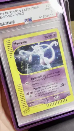Pokemon Mewtwo Expedition Holo Rare #20 PSA 9 Mint 🌀SWIRL🌀 - Image 2