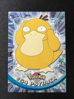Psyduck #54 Pokemon 1999 Topps TV Black Logo Vintage - Image 1