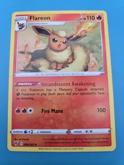 Flareon 026/185 Vivid Voltage Non Holo Rare Pokemon TCG NM - Image 1