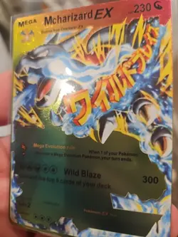 Mcharizard EX Rainbow Foil Fan Art Premium Textured Collector Vinyl Card - Image 4