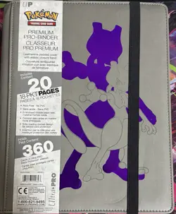 New Pokemon Ultra Pro Mewtwo 9 pocket Binder Holds 360 cards - Image 1