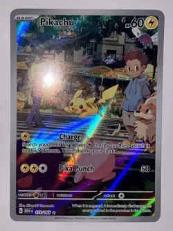 Pikachu 173/165 Pokemon 151 Scarlet & Violet Illustration Rare TCG Card - Image 2