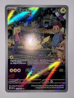 Pikachu 173/165 Pokemon 151 Scarlet & Violet Illustration Rare TCG Card - Image 3