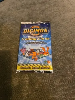 1999 Upper Deck Bandai Digimon Series 1 Trading Card Sealed Booster Pack x 1 - Image 1