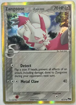 Zangoose 2007 Pokemon EX Pop Series 5 Common Reverse Holo Card 15/17 - Image 1