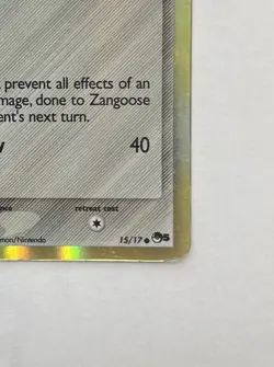 Zangoose 2007 Pokemon EX Pop Series 5 Common Reverse Holo Card 15/17 - Image 5