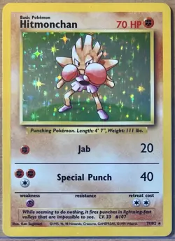 Pokemon Hitmomchan 71/102 Original Series Base Set Holo Rare Card - Image 1