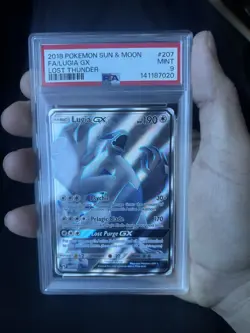 2018 Pokemon Sun & Moon Lost Thunder Lugia GX #207 Full Art Ultra Rare PSA 9 - Image 1