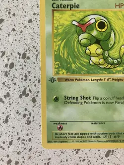 Pokemon TCG Caterpie Base Set Shadowless 1st Edition 45/102 Common 40HP - Image 2