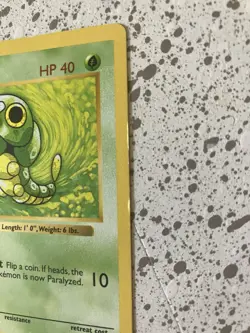 Pokemon TCG Caterpie Base Set Shadowless 1st Edition 45/102 Common 40HP - Image 3
