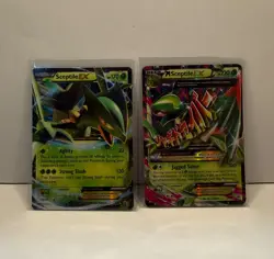 Pokemon 2015 Sceptile EX XY53 XY Holo and Mega Sceptile EX 8/98 - Image 1